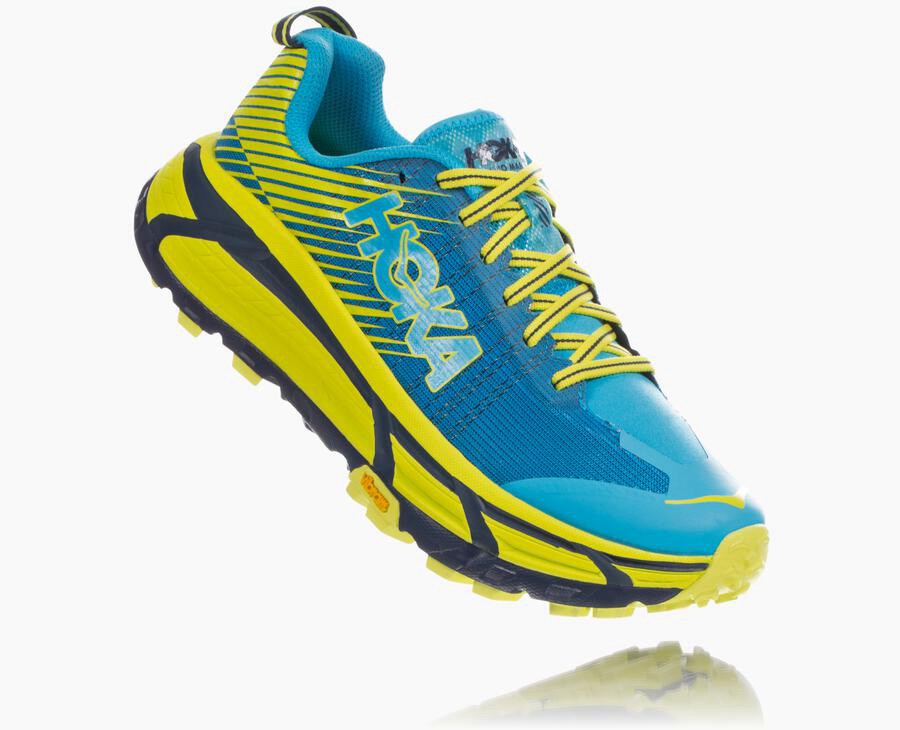 Chaussure Trail Hoka One One Evo Mafate 2 Homme - Bleu/Vert - NWM-018546